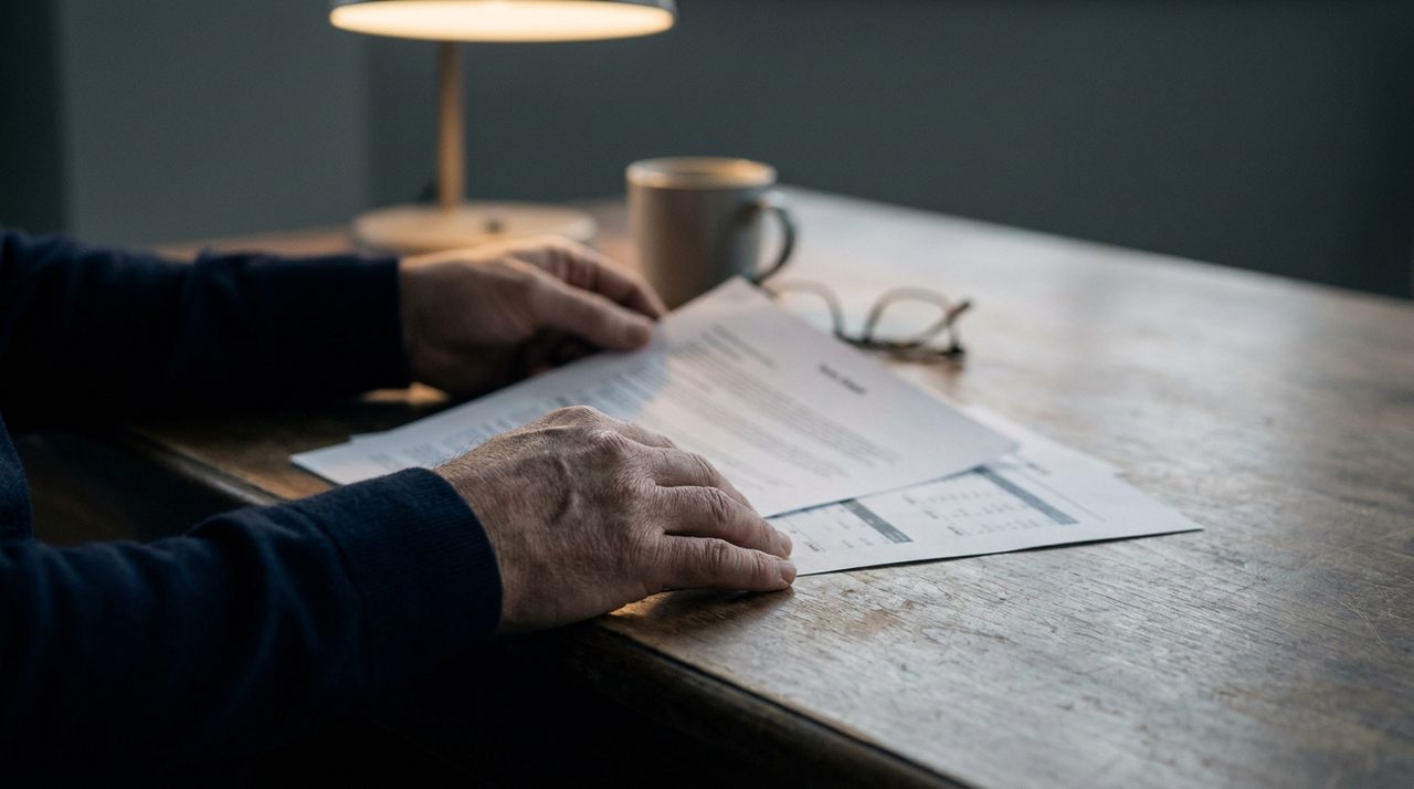 A term sheet and financial model laid out on a desk during a late-night financing review
