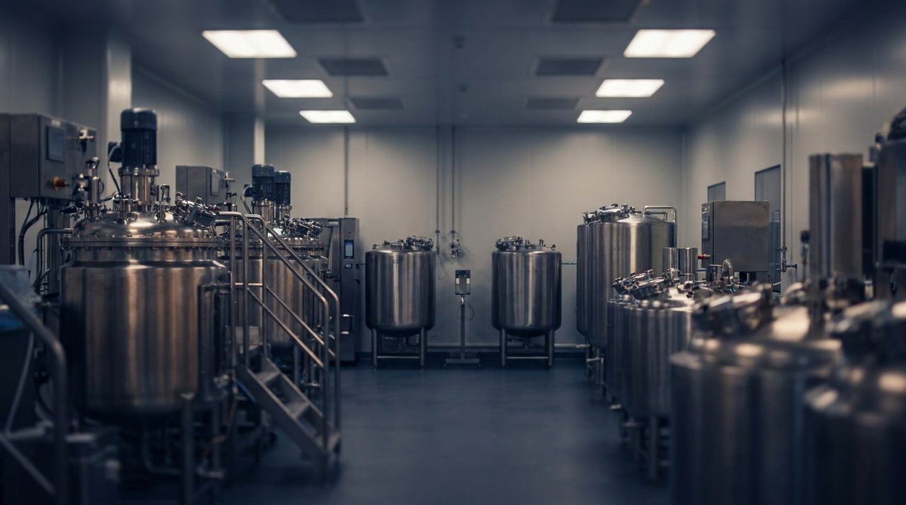 A cell and gene therapy manufacturing cleanroom with bioreactor equipment